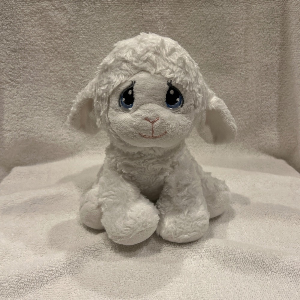 Precious Moments‎ White Lamb Plush Toy Cute Eyes Easter Stuffed Animal